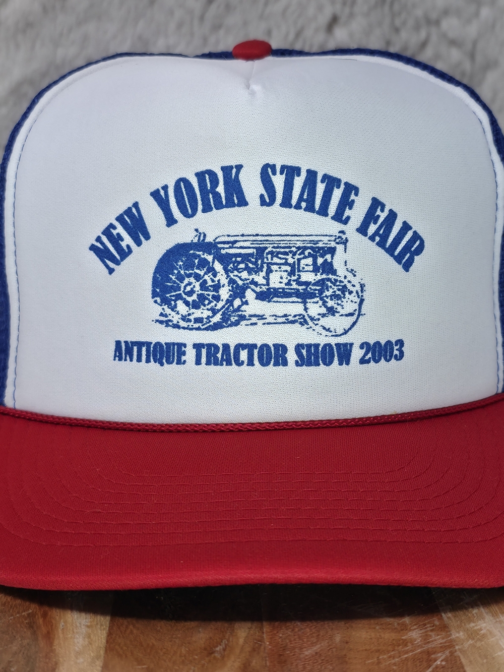 New York State Fair Antique Tractor Show 2003 Red & White Trucker Hat
